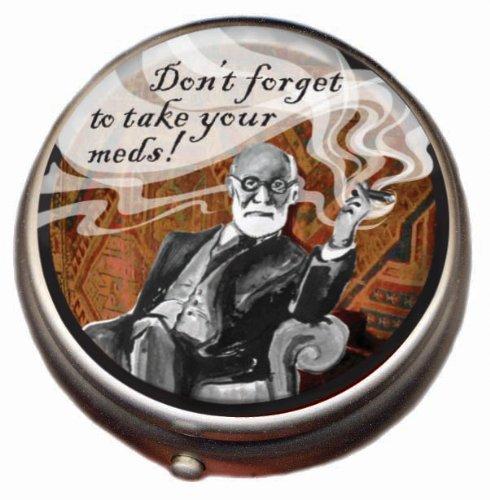 Freud Pill Box - Compact 1 or 2 Compartment Medicine Case