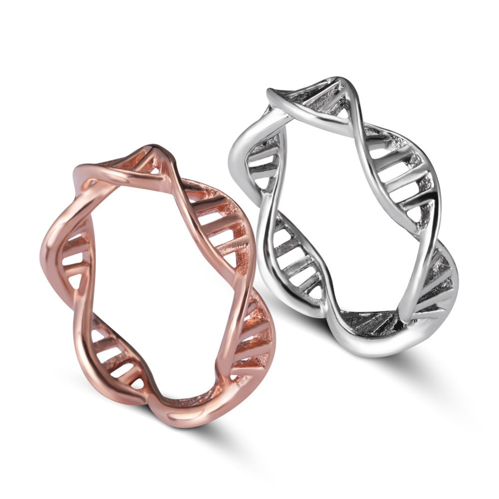 Double Helix DNA Ring - Gold / Rose Gold / Silver