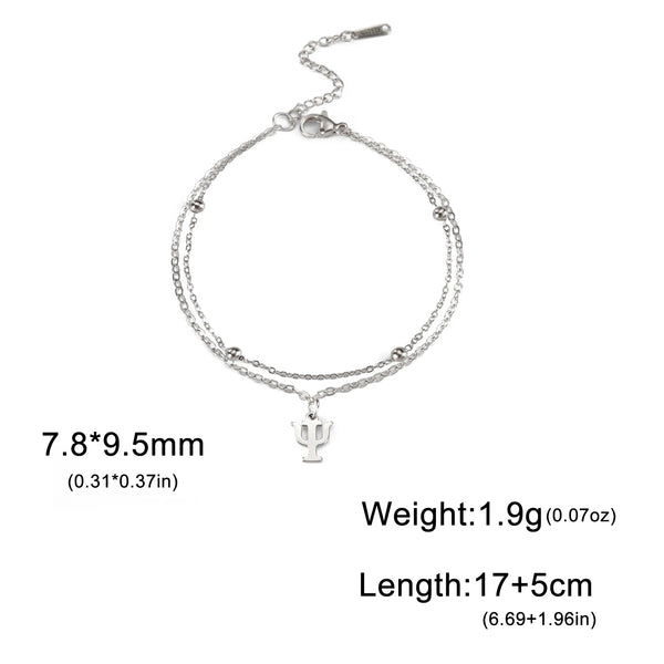 Gold or Silver Psychology Symbol Pendant Necklace, Earrings & Bracelet