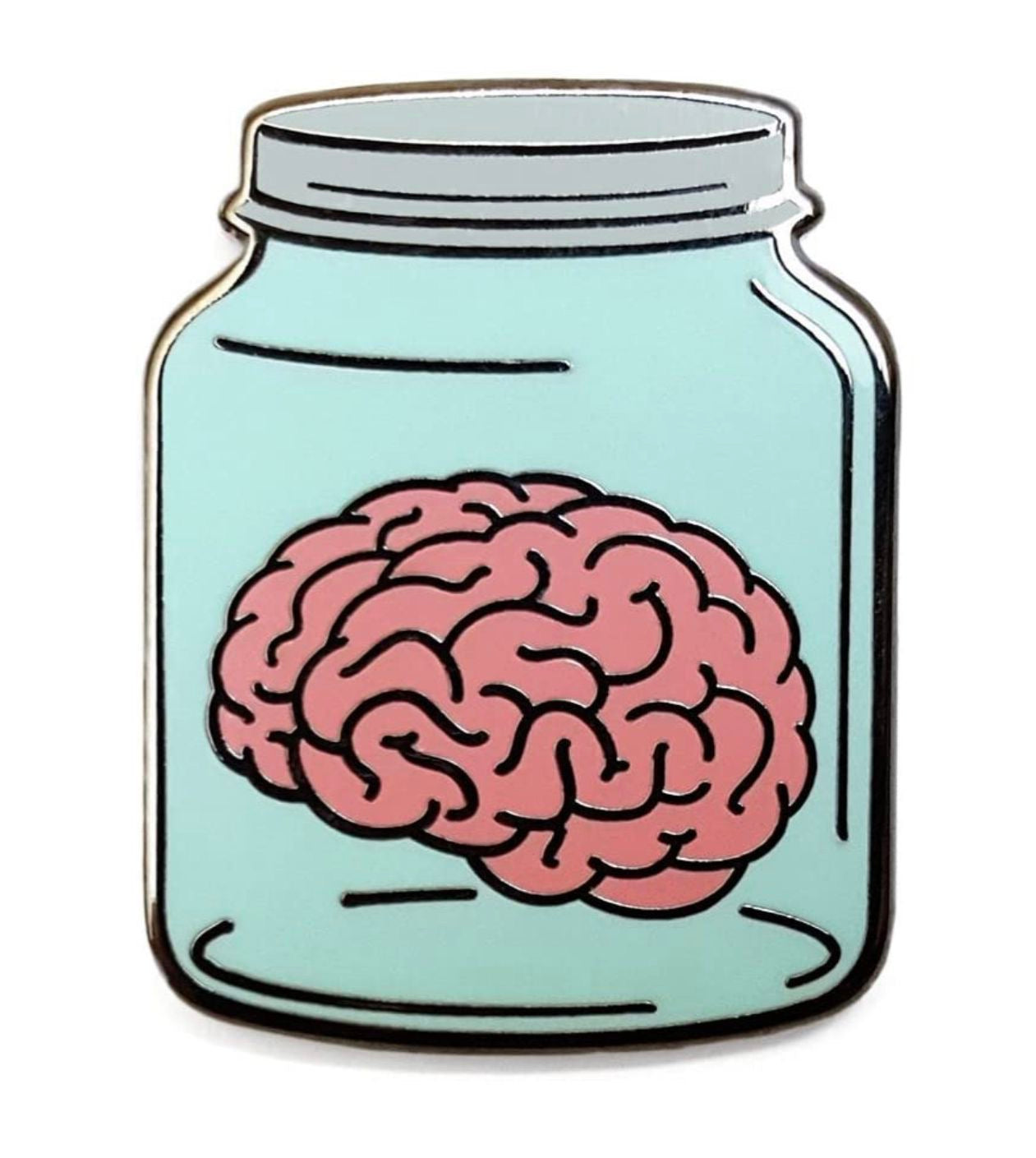 Brain in a Jar - Enamel Lapel Pin - Psych Outlet