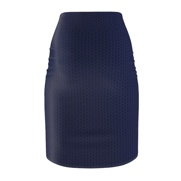 Psi Print Women's Pencil Skirt - Blue - Psych Outlet