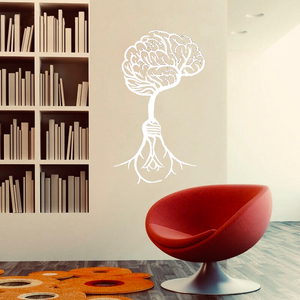 Vinyl Brain Tree From Bulb Wall Sticker - Psych Outlet