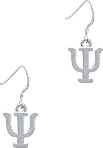 Large Greek Letter - Psi - French Earrings - Psych Outlet