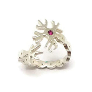 Handmade Silver Neuron Anatomy Ring - Psych Outlet