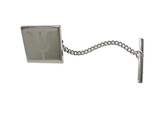 Silver-Toned Etched Greek Letter Psi - Tie Tack - Psych Outlet