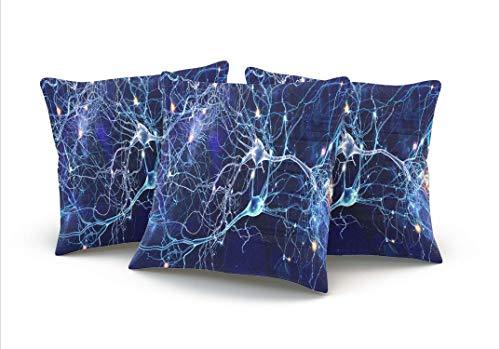 Colorful Neuron Pillow Cover - 20x20 Inches - Double Sided Print - Psych Outlet