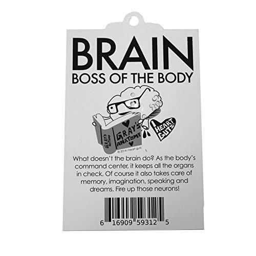 Brain Keychain - All You Need is Lobe - 2" Engraved Enamel Metal Keychain - Psych Outlet