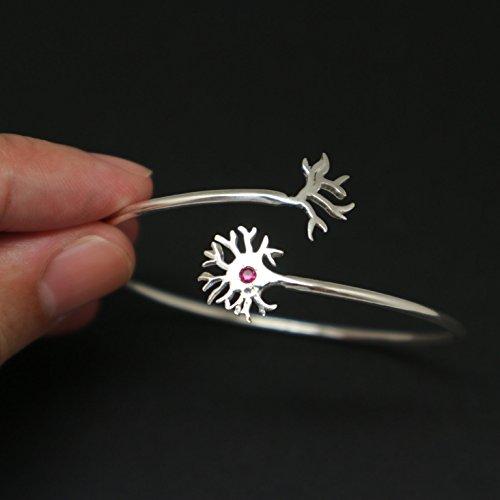 Handmade 925 Sterling Silver Neuron Bangle - Psych Outlet