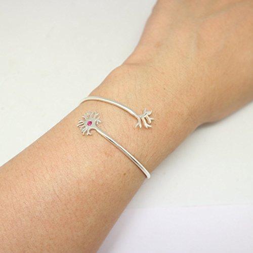 Handmade 925 Sterling Silver Neuron Bangle - Psych Outlet