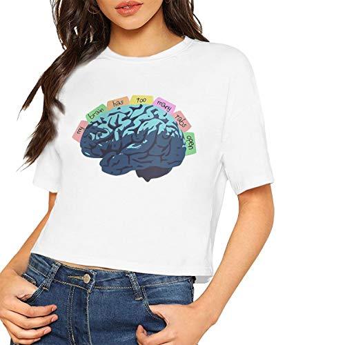 Women’s ‘My Brain Has Too Many Tabs Open’ Crop Top - Psych Outlet