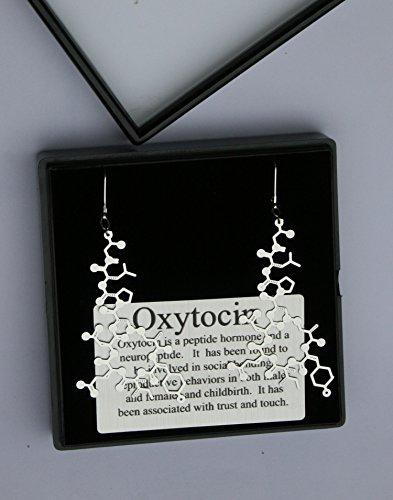 Thin Oxytocin Molecule Earrings - Psych Outlet