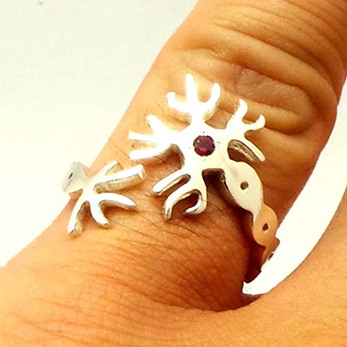 Handmade Silver Neuron Anatomy Ring - Psych Outlet