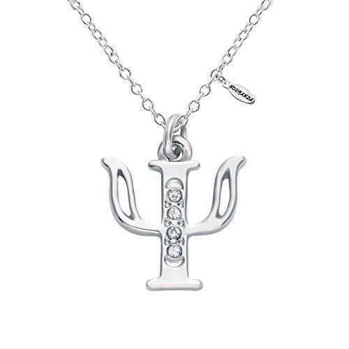 Alloy Crystal Psi Greek Letter Necklace & Pendant - Psych Outlet