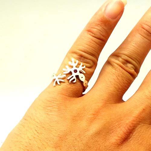 Handmade Silver Neuron Anatomy Ring - Psych Outlet