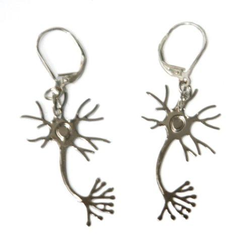 Sterling Silver Neuron Earrings - Anatomology - Psych Outlet