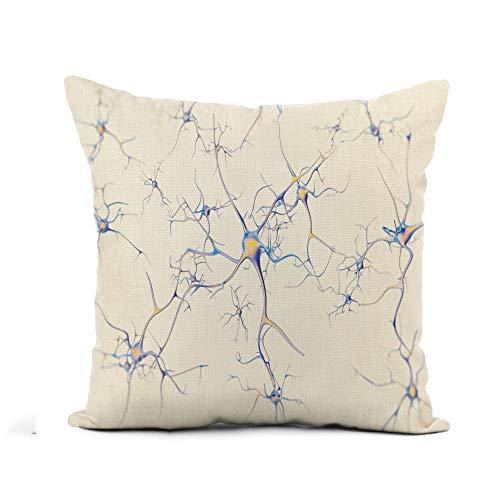 Neuron Print Pillow Cover - 16x16 Inches - Psych Outlet