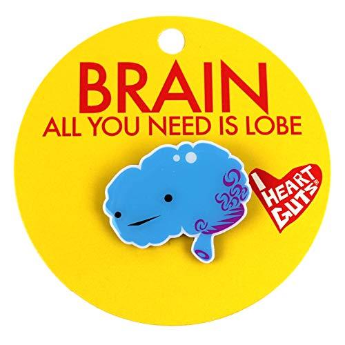 I Heart Guts - Brain Lapel Pin - All You Need is Lobe - Psych Outlet