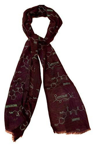 Neurotransmitter Psychology Scarf (Red) - Psych Outlet