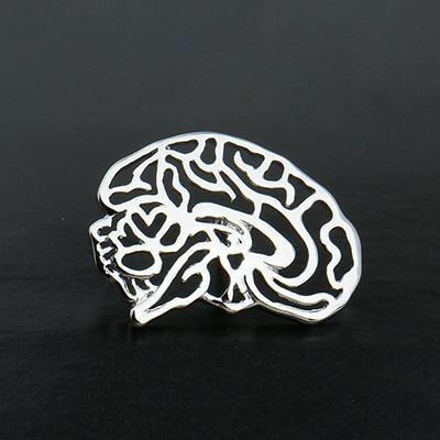 Gold, Silver, & Rose Gold Anatomical Brain Pin - Psych Outlet
