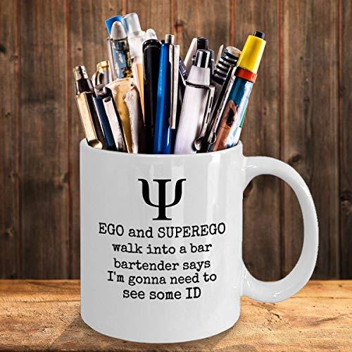 Sigmund Freud - Ego, Superego & ID Joke - Coffee Mug - Psych Outlet
