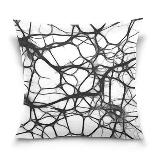 Neuron Structure Pillow Cover - 16 x 16 Inches - Psych Outlet