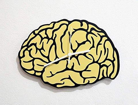Brain Wall Clock - Yellow - Psych Outlet