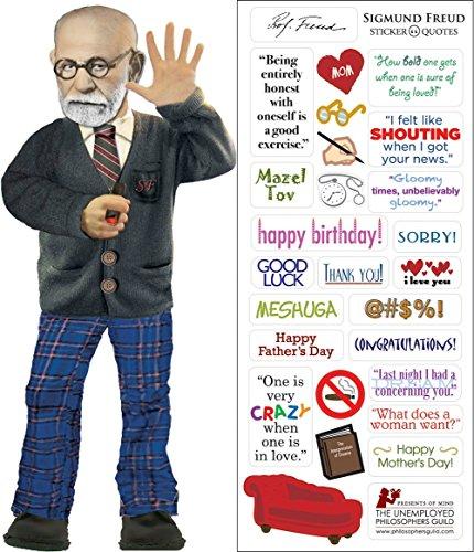 Sigmund Freud Quotable Notable - Die Cut Silhouette Greeting Card and Sticker Sheet - Psych Outlet