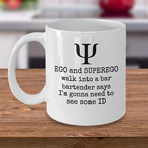 Sigmund Freud - Ego, Superego & ID Joke - Coffee Mug - Psych Outlet