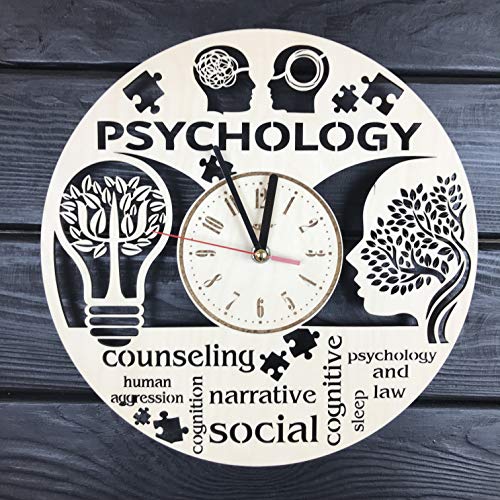 Wooden Psychology Wall Clock - Psych Outlet