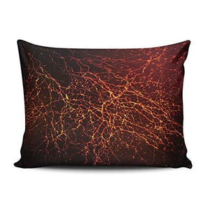 Red/Yellow Neuron Pillow Cover Queen - 20x30 Inch - Psych Outlet