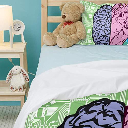 Colorful Brain Hemisphere 3 Piece Bedding Set - Psych Outlet