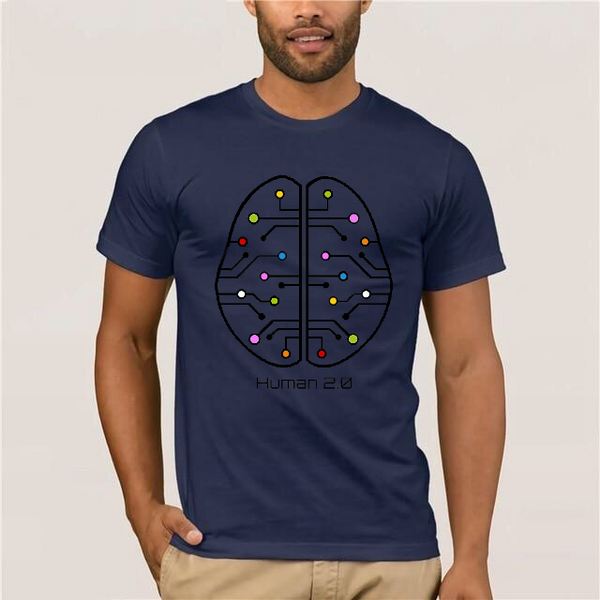 Human 2.0 - Brain Circuit Men's T-shirt - Psych Outlet