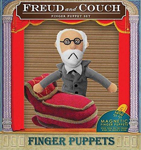 Freud and Couch Finger Puppet Set - Fridge Magnets - Psych Outlet