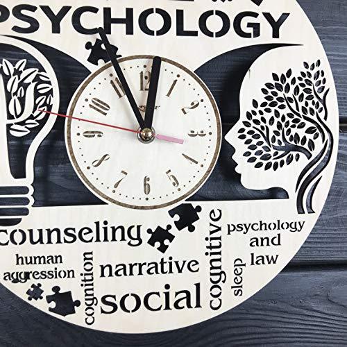 Wooden Psychology Wall Clock - Psych Outlet
