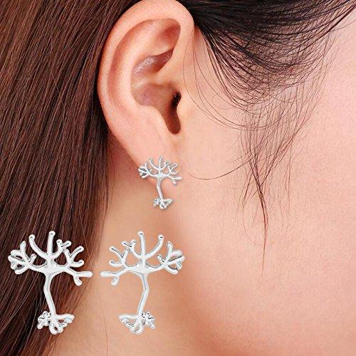 Rose Gold Neuron Stud Earrings - Psych Outlet