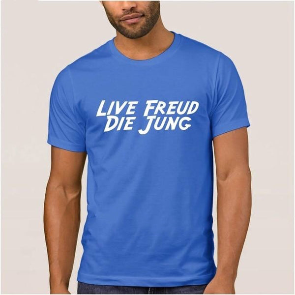 Men’s ‘Live Freud Die Jung’ - 100% Cotton T-Shirt - Psych Outlet