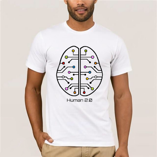Human 2.0 - Brain Circuit Men's T-shirt - Psych Outlet