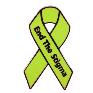 End The Stigma - Enamel Mental Health Awareness Pin - Psych Outlet
