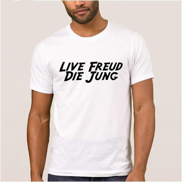 Men’s ‘Live Freud Die Jung’ - 100% Cotton T-Shirt - Psych Outlet