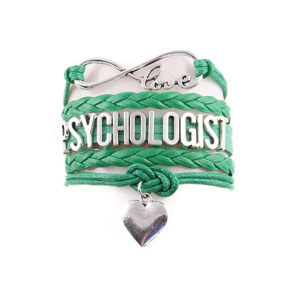 Love Psychologist Charm Bracelet - Green - Psych Outlet