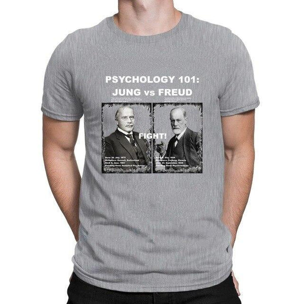 Psychology 101 - Jung Vs Freud Men’s Cotton T-Shirt - Psych Outlet