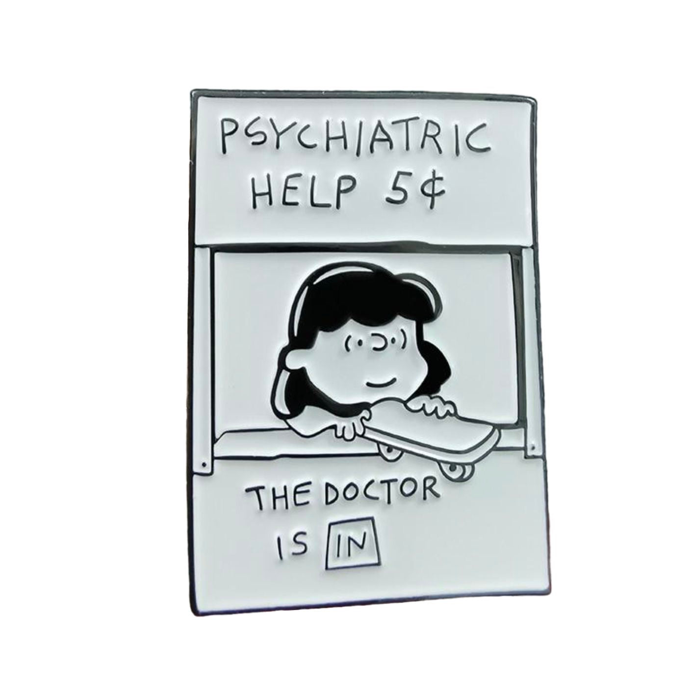 Lucy Psychiatric Booth - Peanuts Enamel Pin / Brooch - Psych Outlet
