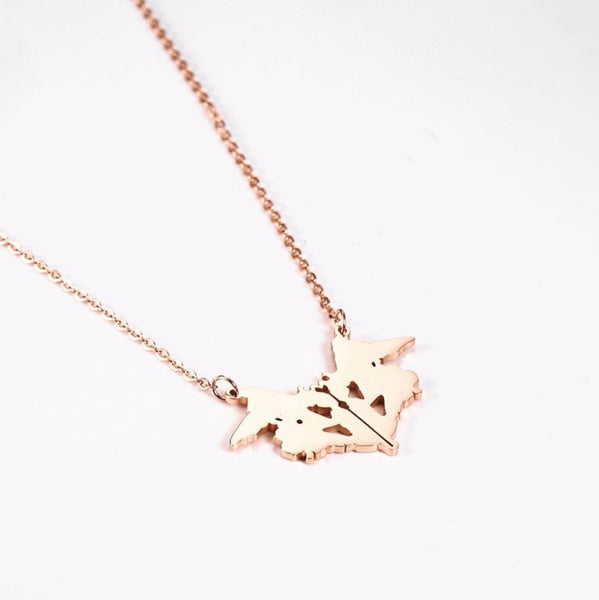 Rorschach Ink Blot Necklace - Gold, Silver, & Rose Gold - Psych Outlet