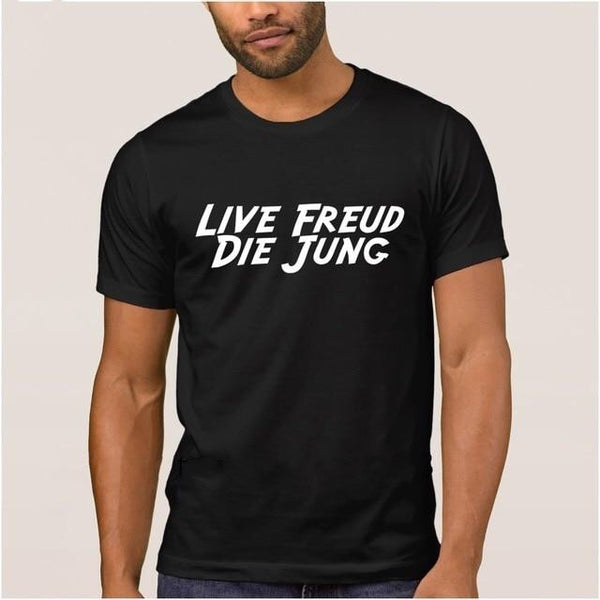 Men’s ‘Live Freud Die Jung’ - 100% Cotton T-Shirt - Psych Outlet