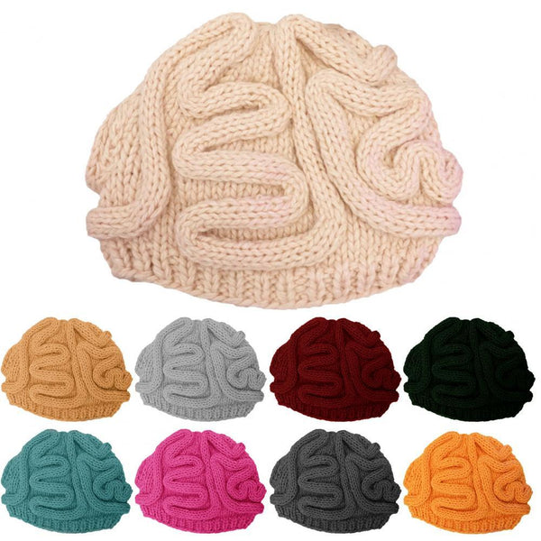 Handmade Knitted Brain Beanie - 14 Colors