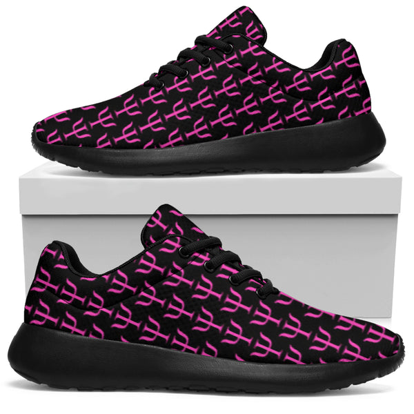 Psi Small Print Sneakers - Black/Hot Pink Logo - Psych Outlet
