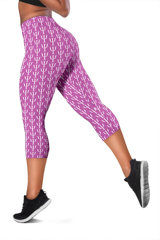 Psi Print 3/4 Leggings - Warm Pink - Psych Outlet
