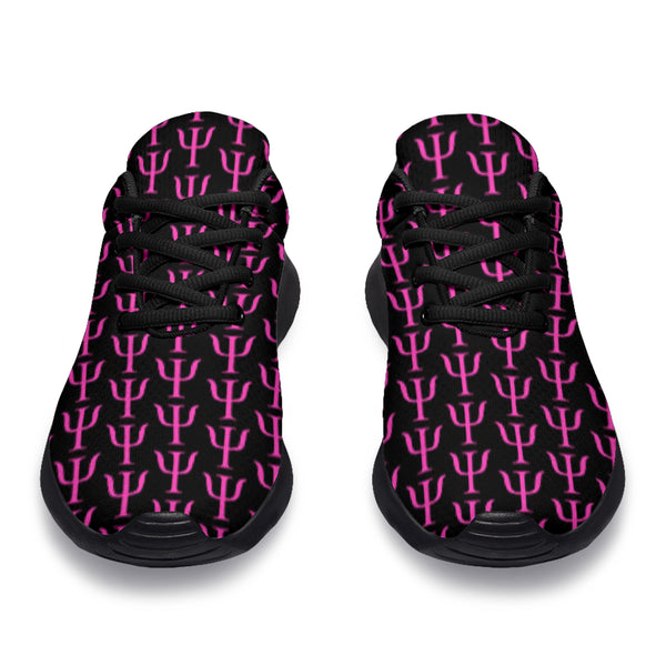 Psi Small Print Sneakers - Black/Hot Pink Logo - Psych Outlet