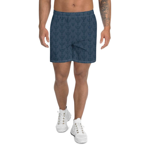 Psi Print Men's Athletic Long Shorts - Blue - Psych Outlet