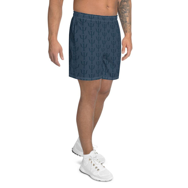 Psi Print Men's Athletic Long Shorts - Blue - Psych Outlet